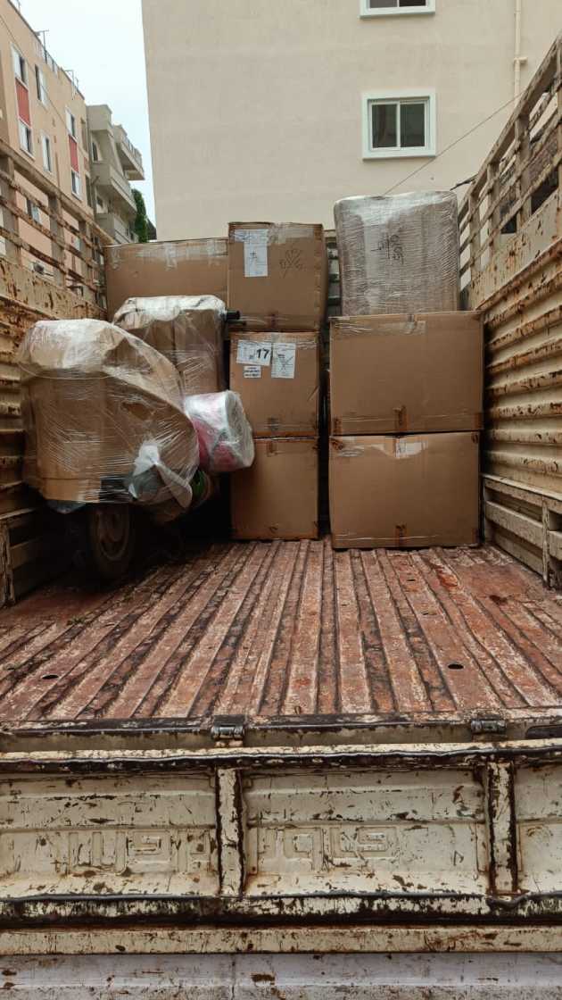 House Shifting Chennai to Ghaziabad - Live Truck Loading with Two-Wheeler Corrugated Armor, Numbered Inventory Box 17 and Weatherproof Stretch Wrap