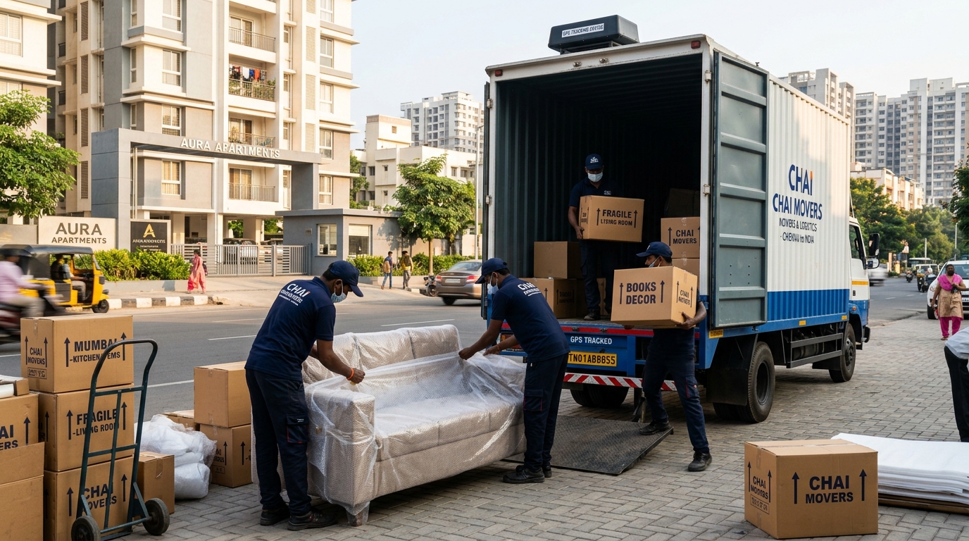 House Shifting from Chennai to Pune - Professional Packers and Movers Interstate Container Truck