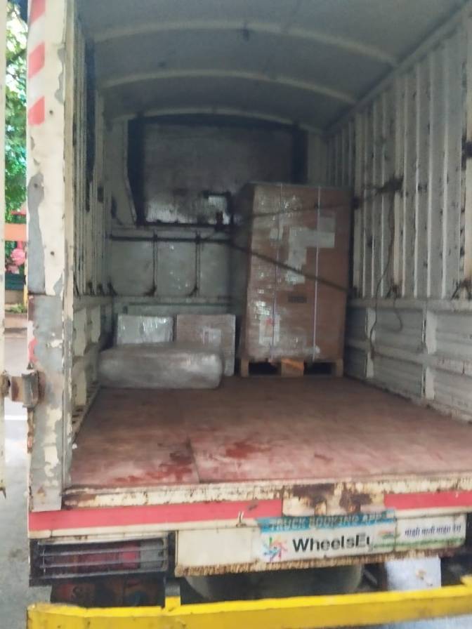Packers and Movers Chennai to Ahmedabad Enclosed Container Loading with Palletized Cargo and Industrial Lashing
