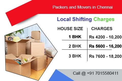 packers movers in Mumbai charges local shifting